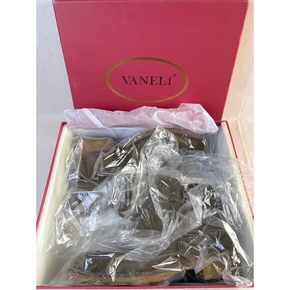 VANELi Ankle Boots Hadia Womens 7.5 Suede Khaki Nival Double Side Zip 311539 - Picture 12 of 12